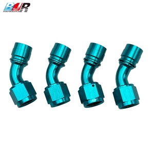 Raccords à sertir en PTFE de couleur cyan haute pression BJR, 45 degrés, AN4-AN16, en aluminium pour voitures de course - Product Image 6