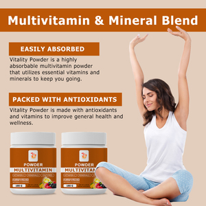 Poudre de multivitamines en vrac OEM ODM, mélange complet avec un mélange de minéraux et d'antioxydants, favorise un état d'âme équilibré, compléments alimentaires en poudre - Product Image 2