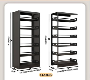 Rak buku perpustakaan toko buku rak buku logam rak perpustakaan ruang baca rak buku bubuk putih dilapisi rak buku - Product Image 5