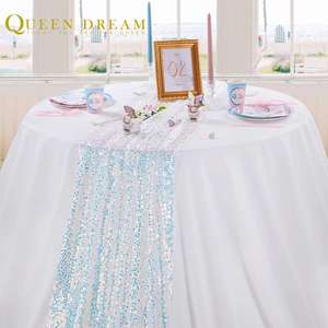 Chemin de table irisé à paillettes 12''x72'' en tissu scintillant pour décoration de mariage, anniversaire, Saint-Valentin - Product Image 3