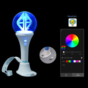 Bastone Luminoso LED Personalizzato Kpop in Nero e Rosa, Bacchetta Luminosa RGB per Concerti e <span class=keywords><strong>Feste</strong></span> - Product Image 1