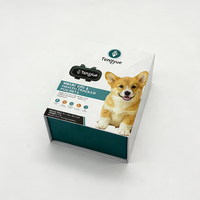 Boîtes cadeaux magnétiques à rabat en carton turquoise personnalisées, kit de suivi GPS pour animaux de compagnie, boîte d'emballage avec plateau en EVA
