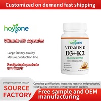 Capsules de Vitamine D3 K2 MK7 en Gélules Molles, Marque Privée OEM, 10000 UI, Huile de Coco, pour le Soutien Osseux et Immunitaire des Adultes, Végétalien, Biologique, Complément Alimentaire