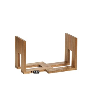 Solid Wood Adjustable <b>Record</b> Holder 0.6 Inch Magazine <b>Rack</b> For Office Desktop Storage - Product Image 1
