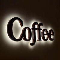 Enseigne LED extérieure rétroéclairée, enseigne commerciale LED dimensionnelle, enseigne en lettres boîtiers pour bureau personnalisé, enseigne LED lumineuse