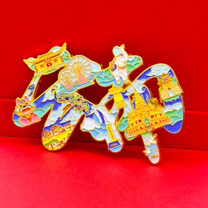 Imán de nevera de aleación personalizado con diseño de dibujos animados 2D 3D, ecológico, troquelado, chapado, regalo promocional para turistas y ciudades - Product Image 6