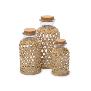 Recipiente de Vidrio Transparente Hermético para Almacenamiento de Alimentos, Frasco para Galletas con Tapa de Bambú - Product Image 2
