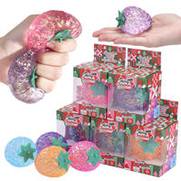 Jouet anti-stress chaton transparent en TPR, jouet sensoriel en gelée, chaton mignon multicolore transparent, jouet ASMR à presser pour soulager le stress
