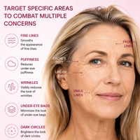 Patchs oculaires personnalisés à micro-aiguilles de peptides roses biologiques PDRN, acide hyaluronique, niacinamide, anti-âge, cernes, patchs à micro-aiguilles