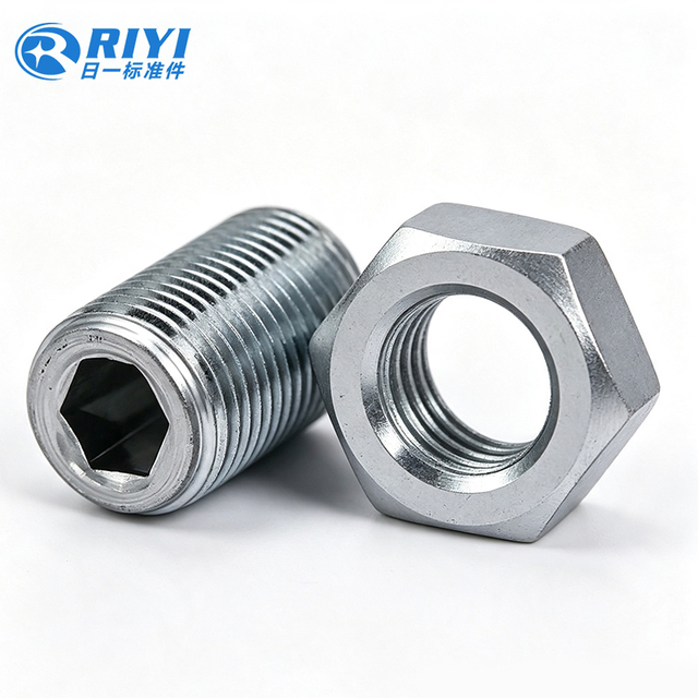 Bolt Nut Manufacturing Zinc Plated Hex Socket Full Thread Studs and Hex Nuts, Bolt Nut and Fasten