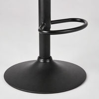 JOHOOFURNITURE Tabouret de bar ergonomique réglable en similicuir PU marron à dossier grillagé, fabriqué en Chine