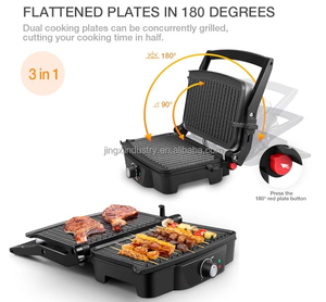 Appareil à panini, iSiLER Presse à panini 2 tranches, Grille-sandwich électrique Plaques antiadhésives, Cuisson des collations pour le petit-déjeuner - Product Image 5