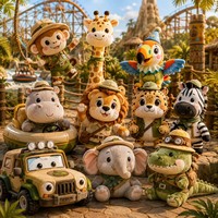 Ensemble de peluches OEM Safari Jungle : Singe, Lion, Girafe, Éléphant, Crocodile – Fourniture en gros d'animaux en peluche doux