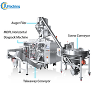Machine d'emballage horizontale à servomoteur pour sachets préformés, avec remplisseur à vis sans fin anti-poussière pour l'emballage de poudre de farine de blé