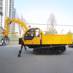 Fabrikpreis 8 Tonnen Hydraulischer Raupendumper Heimgebrauch Gummiketten-<span class=keywords><strong>Dumper</strong></span> Garten-Raupentransporter mit Holzgreifer - Product Image 6