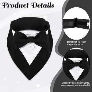 탄포포 고품질 강아지 턱시도 나비 넥타이 침 수건 목도리 스카프 빕 정장용 보우놋 반다나 사랑스러운 반려동물 액세서리 - Product Image 4