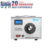 Stabilisateur de tension numérique monophasé entièrement automatique 110V 220V en cuivre avec affichage numérique 500W 150V 250V AC 50Hz SVC Régulateur de tension
