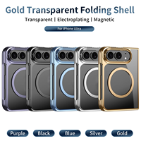 Coque magnétique plaquée pour support de voiture iPhone Duo Fold, découpe précise, maintien parfait, tout-en-un, avec film de protection d'écran anti-jaunissement et étui pour lunettes
