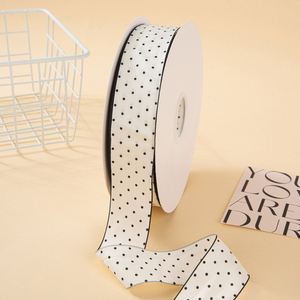 Ruban en polyester à pois double face brillant de 4 cm x 10 yards pour emballage cadeau de mariage et bouquets floraux (vente en gros) - Product Image 4