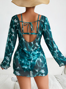 Nouveau <span class=keywords><strong>maillot</strong></span> <span class=keywords><strong>de</strong></span> <span class=keywords><strong>bain</strong></span> trois pièces sexy à imprimé tie-dye multicolore <span class=keywords><strong>de</strong></span> style européen et américain pour femmes - Product Image 5