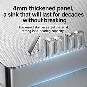 Customized <b>high</b>-quality and <b>high</b> hardness under <b>table</b> deepening large groove durable stainless steel <b>kitchen</b> sink - Product Image 3