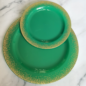 100 assiettes jetables dorées, argentées et rouges en PS sans BPA, motif à pois, pour la rentrée scolaire, marque Sweet Dew - Product Image 4