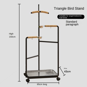 <span class=keywords><strong>Soporte</strong></span> para pájaros y loros de acero inoxidable de hierro mediano y grande, moderno y respetuoso con el medio ambiente, <span class=keywords><strong>soporte</strong></span> de suelo móvil, bandeja lavable para agua potable - Product Image 6