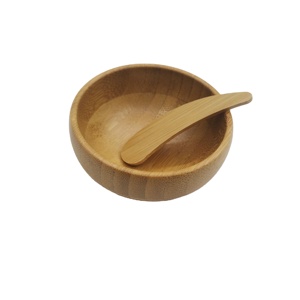 Platos de Bambú para Bebés, Certificados por la FDA y LFGB, para la Cocina del Hogar, con Diseño de Caras Lindas, Naturales - Product Image 4