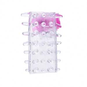 Zachte Siliconen Penis Mouw Vibrator Mannelijke Delay Ejaculatie Puntige Dildo Haan <span class=keywords><strong>Ring</strong></span> Penis G-Spot Stimulatie Vibrerende Ringen - Product Image 4