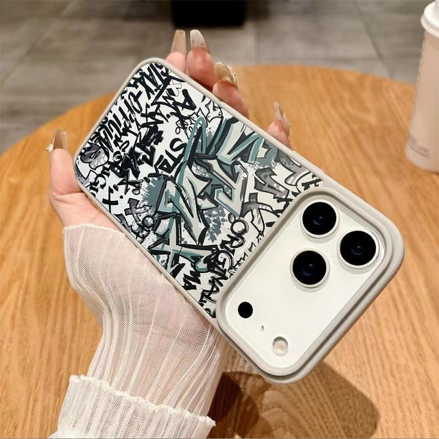 Phone Case - Unusual Black And Green Text Magnetic Phone Cover Compatible With For Iphone 17, 16, 15, 14, 13, 12, 11 Pro Max