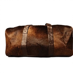 Sac de voyage en cuir véritable de qualité supérieure, fermeture éclair, portable, fabriqué en usine OEM, LHDB-0135 - Product Image 1