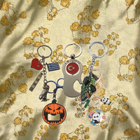 2024 personnalisé mignon Mini BB8 Robot Logo métal porte-clés vente chaude guerres vaisseau spatial bouclier étoile bijoux