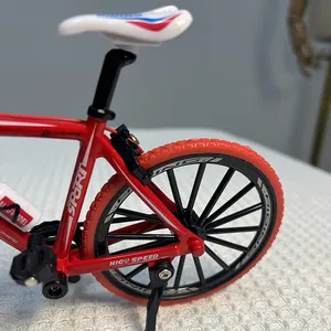1:8 <span class=keywords><strong>Mini</strong></span> modelo de bicicleta de aleación Diecast 19cm Dedo de Metal adulto rojo <span class=keywords><strong>Mini</strong></span> bicicleta colección de simulación regalos juguetes niñas 14 + - Product Image 2