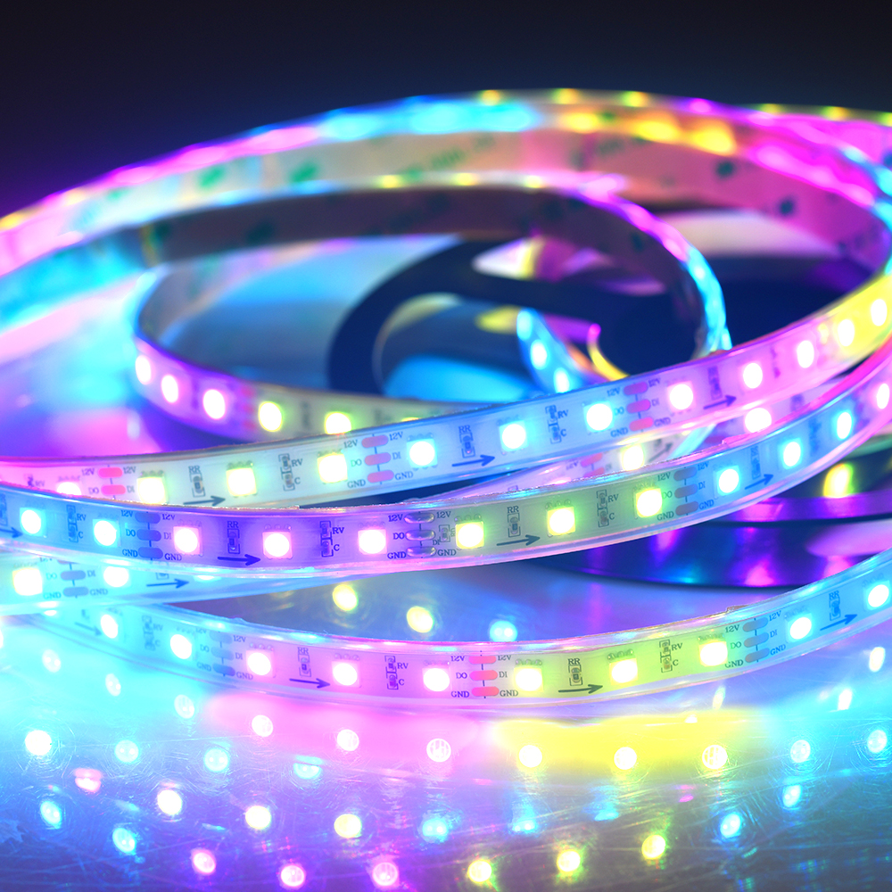 WS2811 Addressable Digital RGB Light 12V Built-in IC 60led Waterproof IP65 IP67 IP68 RGB LED Strip