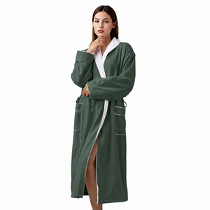 <span class=keywords><strong>Accappatoio</strong></span> Unisex con Collo a Scialle, Doppio Strato, <span class=keywords><strong>Verde</strong></span> Scuro, Altamente Assorbente, Comodo per Vacanze e Negozi di Regali, con Cintura per Signore - Product Image 1