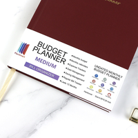 Planificateur de budget mensuel non daté 2026 personnalisé Planificateur d'affaires à couverture rigide Journaux de cahier personnalisé logo
