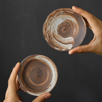 Vente d'usine Harmony, tasse à thé en céramique antique de style japonais créative, réutilisable, écologique, de haute qualité, faite à la main