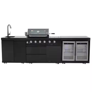Cuisine extérieure moderne haut de gamme, solution tout-en-<span class=keywords><strong>un</strong></span>, du barbecue compact au setup de luxe avec barbecue à gaz, évier et kamado - Product Image 3