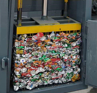 Presse à balles hydraulique verticale à réglage de compression réglable, fonctionnement automatique, recyclage des déchets, bouteilles, canettes