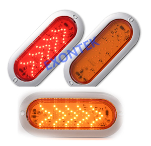 Xu Hướng <span class=keywords><strong>2025</strong></span> Hot Bán Năng Động Dòng Chảy L45 6 Inch Hình Bầu Dục Màu Đỏ Hổ Phách <span class=keywords><strong>LED</strong></span> Đuôi Đánh Dấu Mũi Tên Ánh Sáng Cho Xe Tải Trailer Phía Sau Đèn Para Camiones - Product Image 1