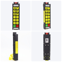 Remote Kontrol Radio Industri 12 Tombol Kecepatan Ganda Tahan Banting IP67 dengan Tombol Stop Darurat Bersertifikasi CE untuk Overhead Crane Hoist
