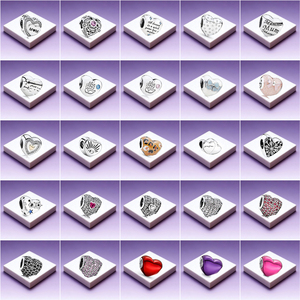 Charm de Plata 925 de Alta Calidad, Estilo Vintage, con Zirconia en Forma de Corazón y <span class=keywords><strong>Letras</strong></span> Grabadas, para el Día de la Madre - Product Image 4