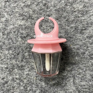 JANCY Paquete de 8ml de gran capacidad anillo de dedo azul en forma de rosa iptint botella Mini lindo brillo de labios tubos contenedor con varitas - Product Image 3