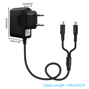 2-in-1 AC Adapter cung cấp điện CE chứng nhận cho Nintendo 3DS/2DS/DSi/DS Lite EU NTSC phiên bản có tính năng Micro USB Mini USB - Product Image 6