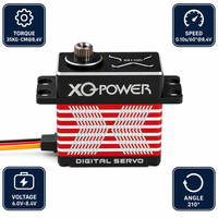 Servo Digital sin Escobillas XQ POWER S8135D de 35KG con Alto Torque, 210 Grados, Impermeable IP67, Engranaje de Acero Inoxidable, Carcasa CNC, 8.4V