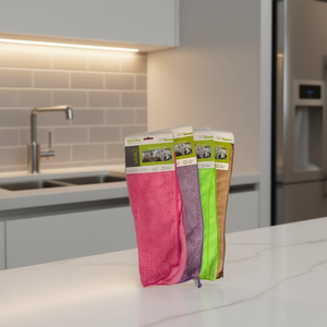 Sanxing Microfiber Cleaning Cloth 30x40cm 2in1 Superfine Fiber For Kitchen And Bathroom - Product Image 3