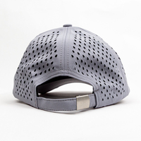 Gorra de Béisbol Personalizada con Bordado de Logotipo, Perforaciones Láser y Hebilla Metálica Plateada, Gorras Deportivas Personalizadas