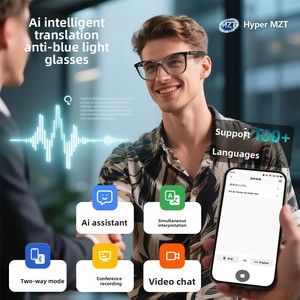 Lunettes intelligentes Bluetooth best-seller avec fonction marche/arrêt automatique, charnière à ressort métallique, assistant vocal IA, et fonction audio pour musique et appels - Product Image 4