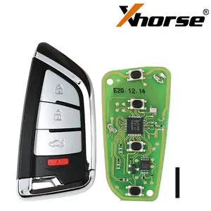 Xhorse XSKF20EN Thông Minh Từ Xa Chính Con Dao Phong Cách 4 Nút Phiên Bản Tiếng Anh 5 Cái/lốc