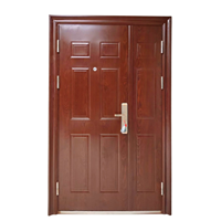 Pintu Masuk Tahan Api Baja Desain Modern untuk Penggunaan Hotel, Pintu Utama Eksterior Baja Galvanis Siap Pakai CNAS GB